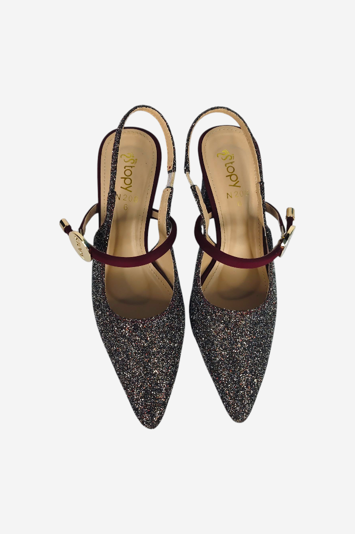 Formal Court Shoes Glitter K309