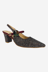 Formal Court Shoes Glitter K309