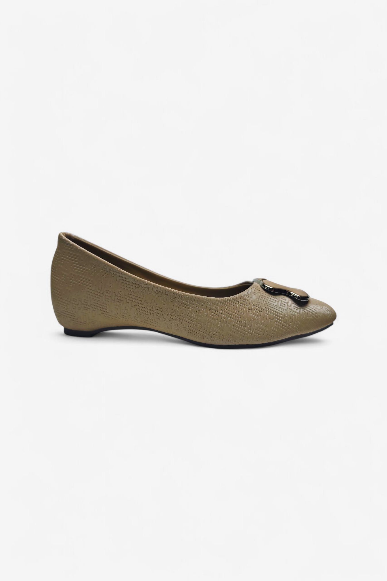Sculptural Crest Ballet Pumps K228